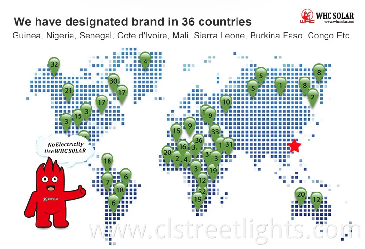 Whc IP65 All in Two Intergrated Split Solar Panel LED Street Light